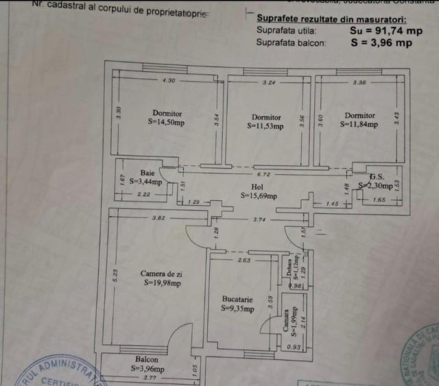 4 Camere Decomandat 96mp Zona Inel 1- Str. Soveja Dr-uri - 1