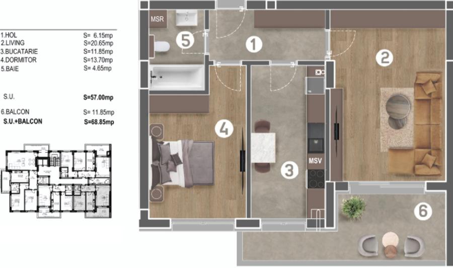 Apartament 2 camere lux - 3