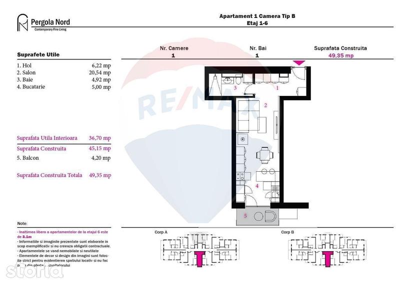 De vanzare | Studio | Bloc nou | Pipera - 1