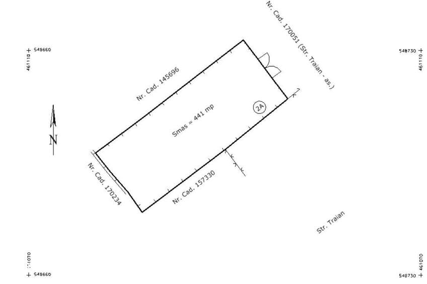 Teren in suprafata 441 mp, str. Traian, pretabil constructie P+2E. - 2