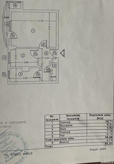 Apartament cu o camera de vanzare rond Alba Iulia sector 3 - 1
