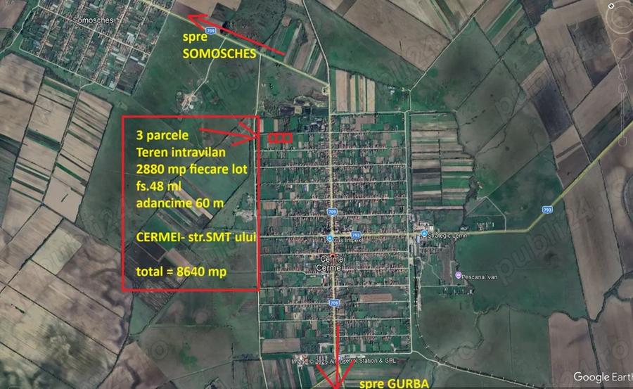 Teren de 2880 mp, în Cermei