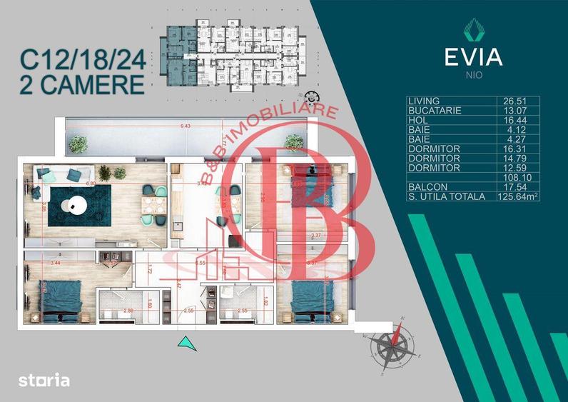 Apartament cu 4 camere în Central