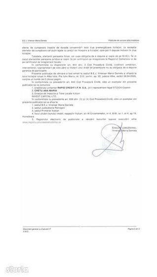 Apartament 2 camere de vanzare Vulcan, jud. Hunedoara -LICITATIE - 2