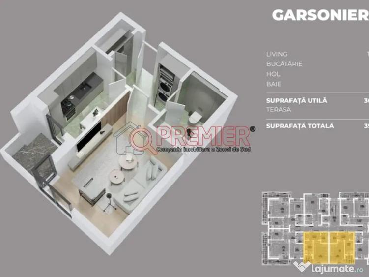 Garsoniera - Metrou Leonida - Popesti Leordeni - 1