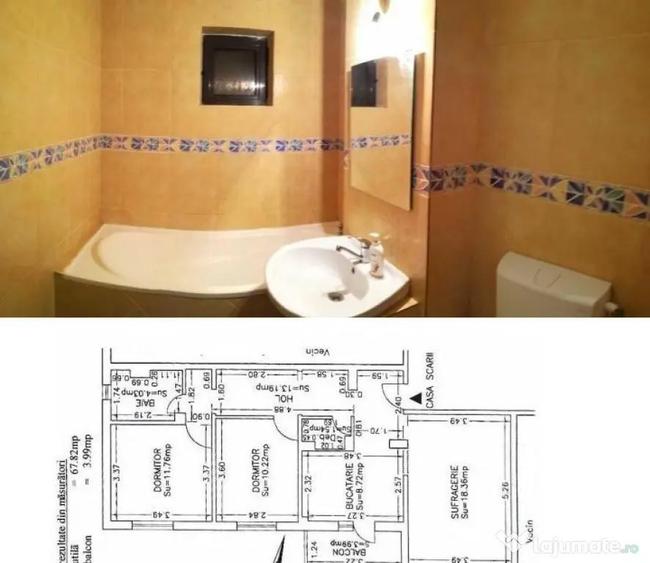 Apartament 3 camere de vanzare zona Dacia, CENTRALA GAZ - 3