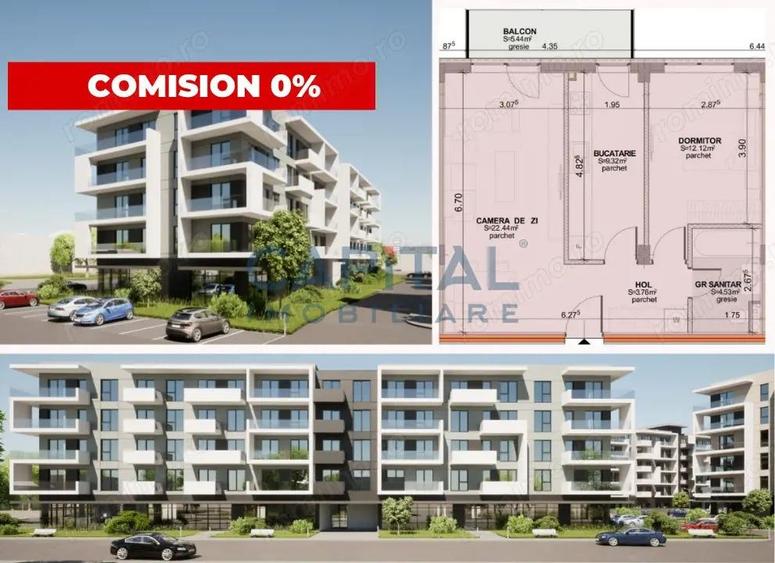 Apartament de vanzare, 2 camere, 66mpc, lift, bloc nou, comision 0% - 4