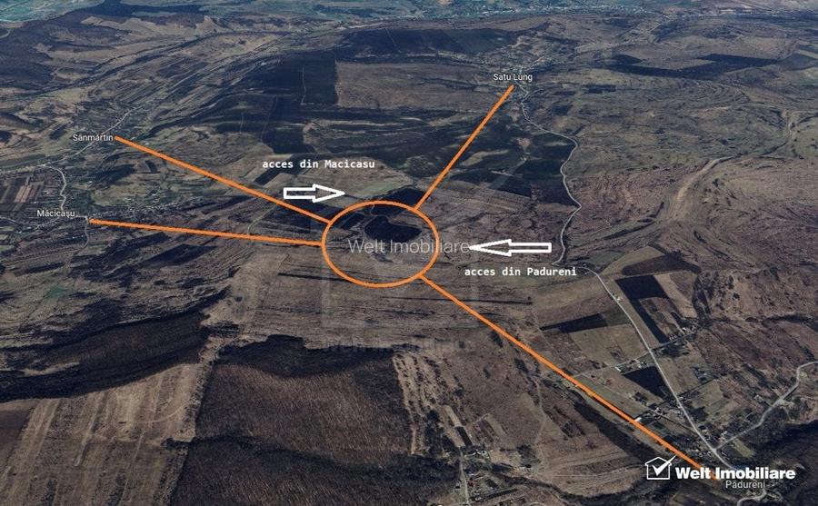 Teren in Padureni - Chinteni, 5800 mp, intravilan, Lv1 - viitoare constructii