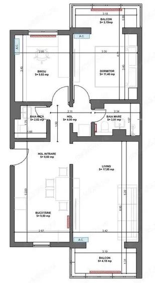 OCAZIE! Apartament 2 camere zona BUCOVINA etaj 3 cu 2 balcoane model mare - 8