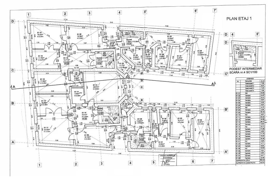 Imobil 2185 mp Centrul Istoric Piata Unirii 500 mp teren vitrina 19 m - 25