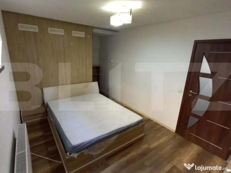 Apartament mobilat, 3 camere, 63 mp, curte 49 mp, parcare, c - 1