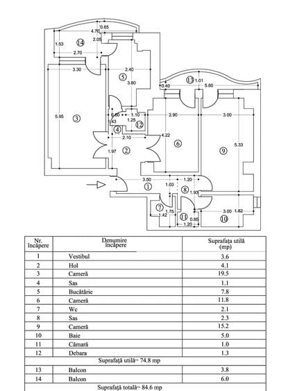Bulevardul Unirii / Vedere Bulevard / Etaj 2/8 Decomandat - 12