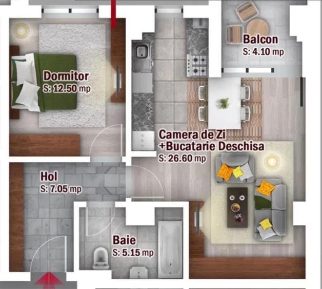 APARTAMENT DE LUX 2 CAMERE & LOC PARCARE SUBTERAN  BLOC 2023 PACII - 5