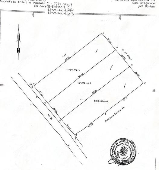 Teren 7.394 mp Dragomire?ti | Lotizat in 3 parcele | 10 km de Targovi?te - 2