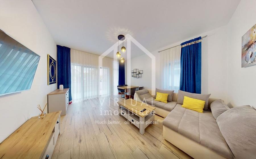 Apartament 3 camere - Mobilat si utilat - 83 mp utili + terasa de 19mp - 13