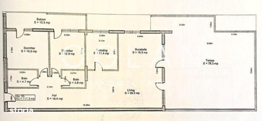 Penthouse 4 cam, terasa 78 mp, D-na Stanca, COMISION 0% - 4