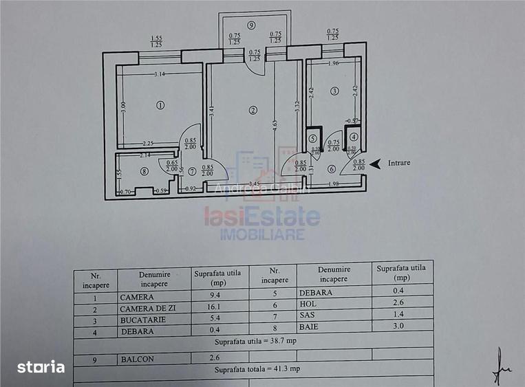 zona Mircea Cel Batran Apartament 2 camere etajul 1
