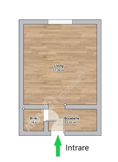 Garsoniera complet renovata la etaj intermediar in zona Terezian Sibiu - 3