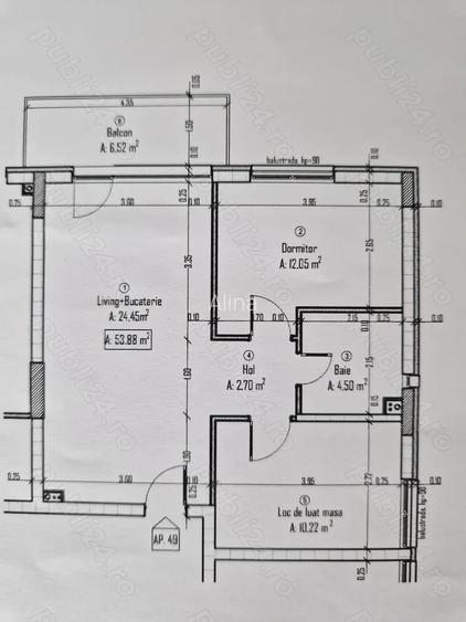 Apartament semifinisat foarte bine compartimentat zona BACIU Apartament semifinisat foarte bine compartimentat zona BACIU