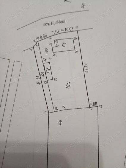 Teren vanzare Hu?i cu casa veche - 2