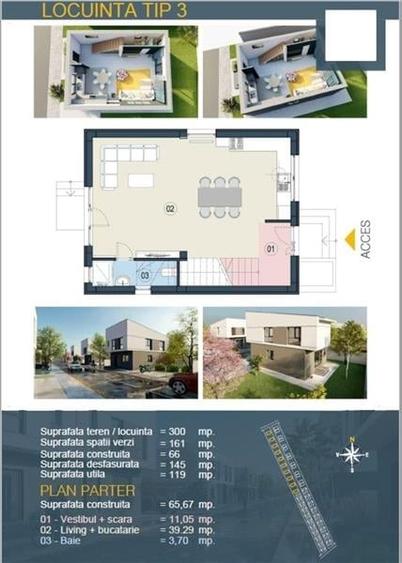 Vila individuala P+1E cu 4 camere complex rezidential Tunari - 8