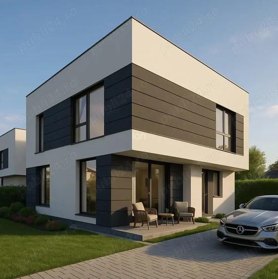 Casa noua P+1 Otopeni Central, 136 mp, 3 dormitoare, curte, parcare, incalzire in pardoseala
