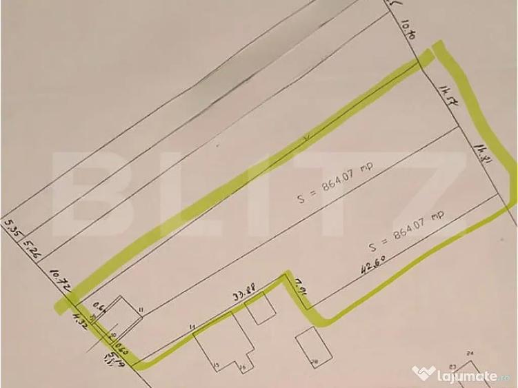 Teren fanea?a intravilan, 1728mp, zona Garda de Sus S - 1