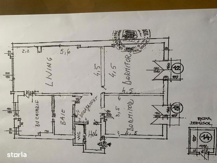 Apartament cu 3 camere, mobilat în Romană
