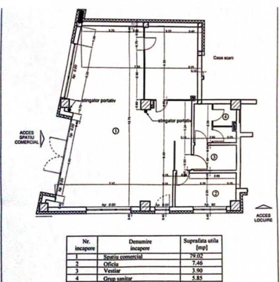 Spa?iu comercial de inchiriat, 96 mp, zona Garii