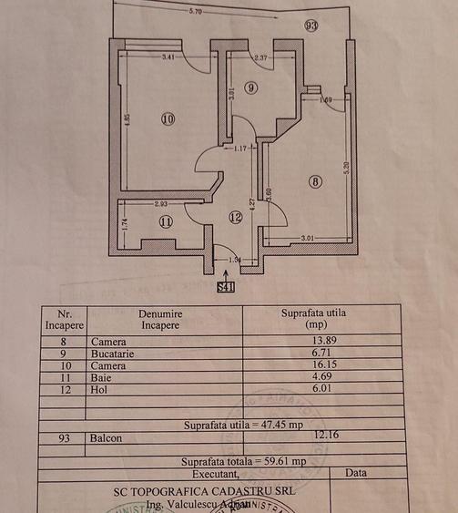 Ag BRASADAS vinde ap 2 cam 59mp Et 5/6 PRIMA LINIE Năvodari. - 12