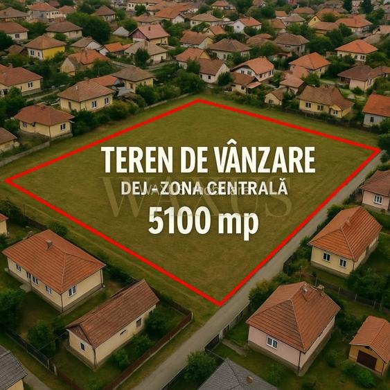 Pret Redus !Teren intravilan 5.113 mp Dej, front 30 m, utilitatIla parcela