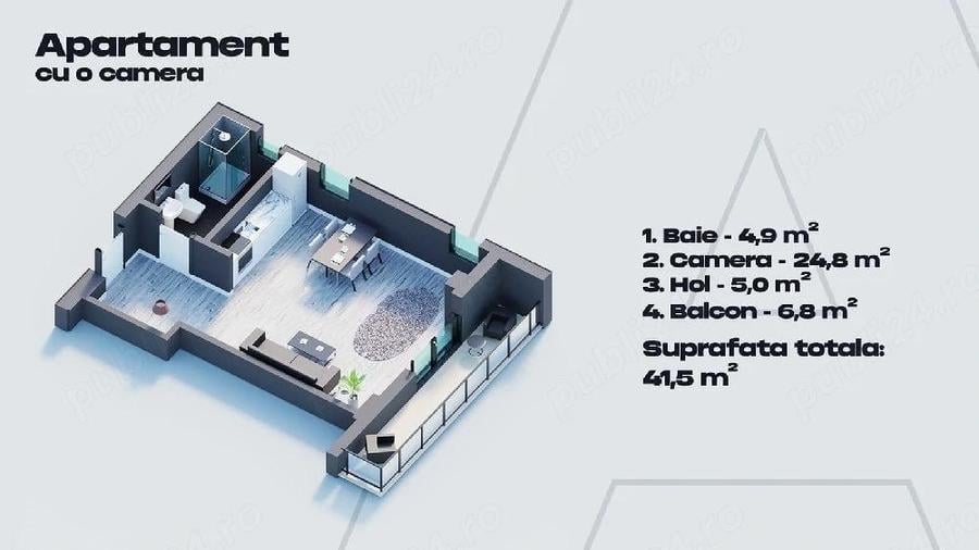 Sudio Mamaia nord, 44 mp, vedere spre mare - 3