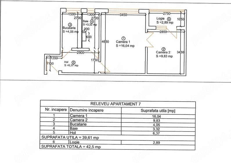 Apartament cu 2 camere semidecomandat în Girocului