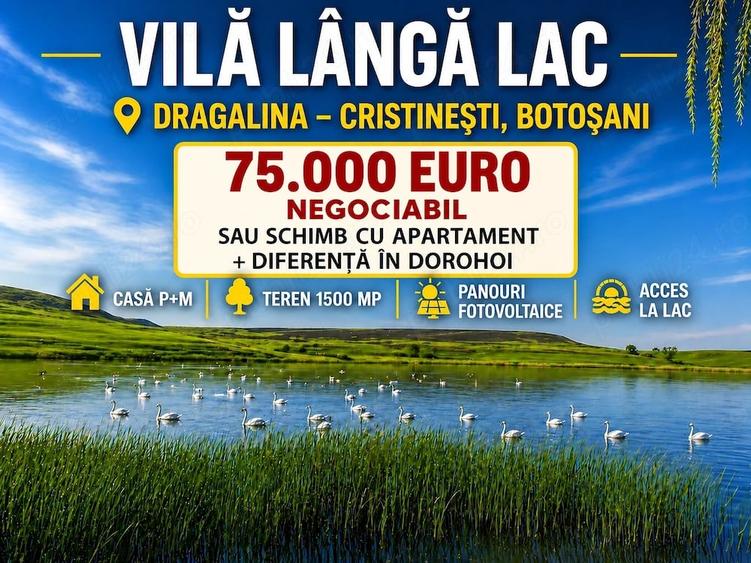 Casă cu 5 camere cu Teren 1500 Mp în Dragalina (Cristinești)
