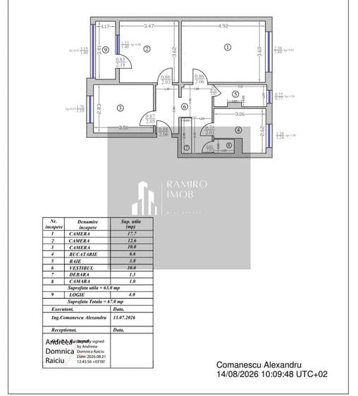 Apartament cu 3 camere decomandat în 1 Decembrie 1918
