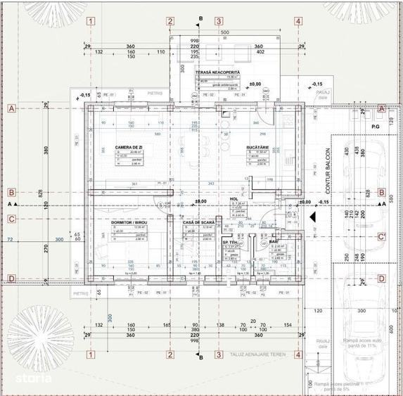 Casa individuala NZEB 4 CAM 124 mp teren 514 mp Chinteni - 2