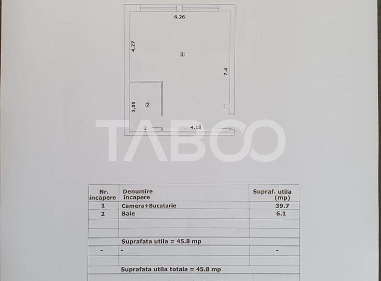 Studio de vanzare 46 mp utili constructie noua 2025 - 1