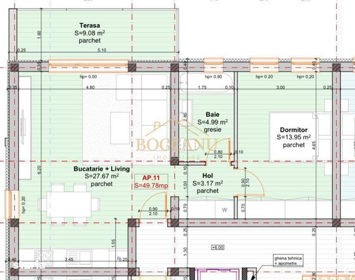 BG152-Apartament 2 camere Giroc-Neptun,Lift,Terasa,Parcare - 1