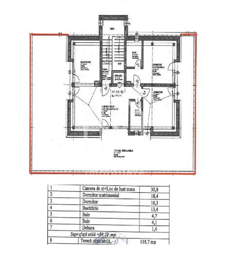 Penthouse cu 3 camere, 89mp utili si terasa 118mp, mobilat, Cisnadie - 9