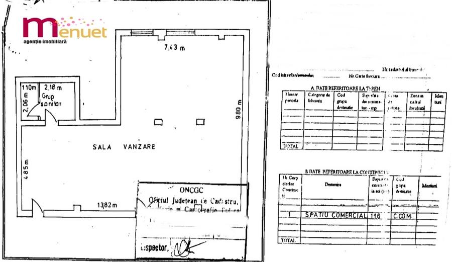 Spatiu comercial Ultracentral, cu vad ,116 mp
