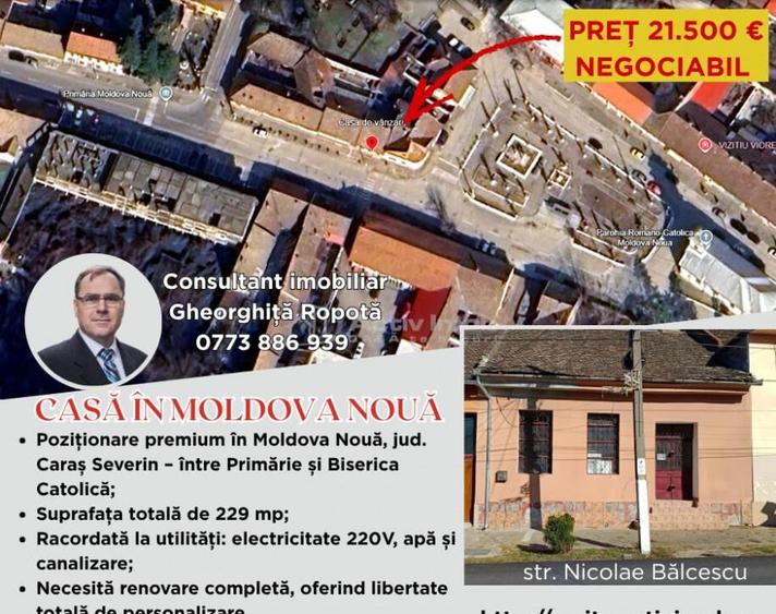 Casa cu teren 229 mp Moldova Noua, jud. Caras Severin - 1
