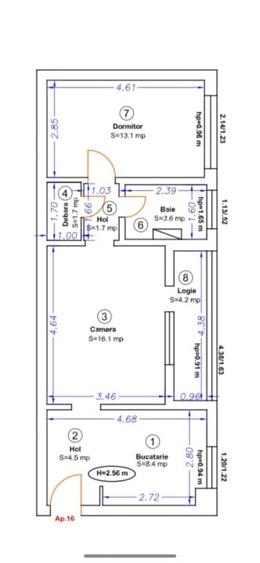 Apartament cu 2 camere decomandat în Șagului Apartament cu 2 camere decomandat în Șagului