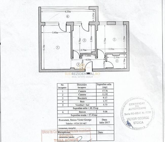 Apartament 2 camere, etaj 2/5, 57 mp, metrou Aparatorii Patriei,Sect 4 - 13