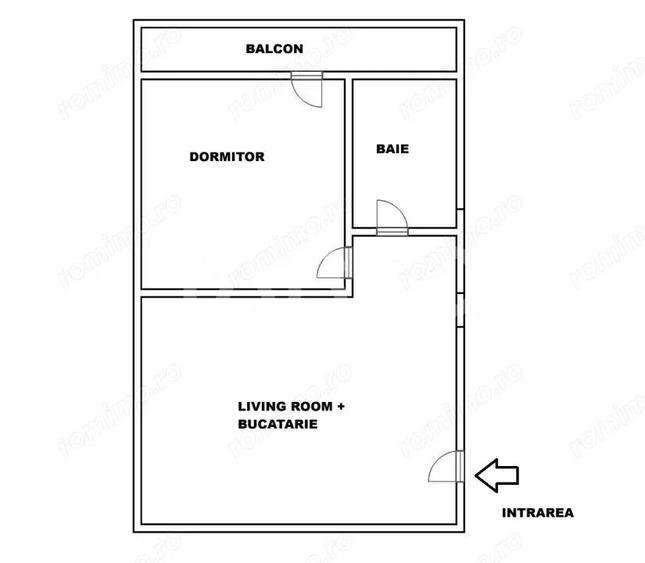 Apartament de vanzare 2 camere cu balcon etajul 1 - 4