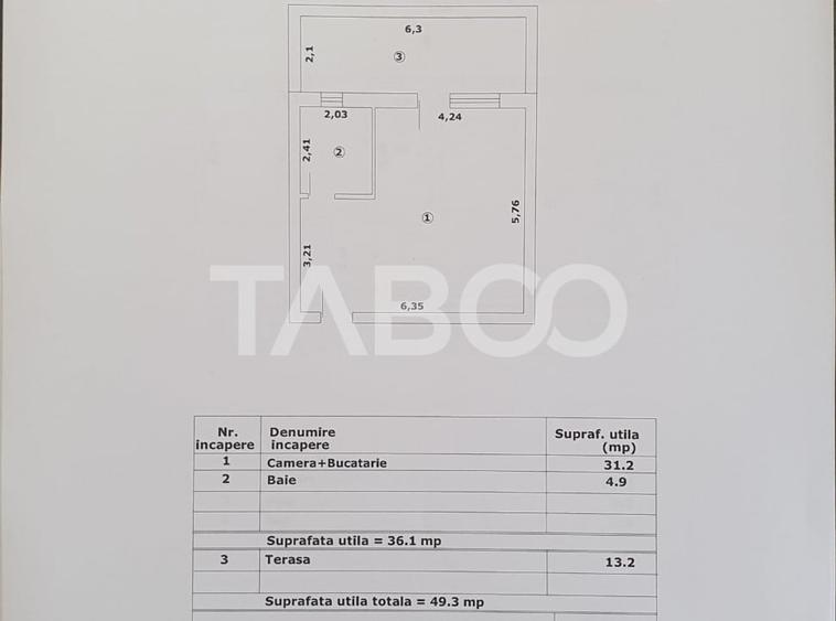 Studio de vanzare 36 mp utili + terasa 13 mp constructie noua 2025 - 1