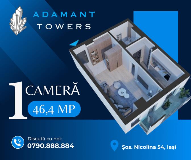 Adamant Towers | apartament 1 camera | tip 1C | decomandat - 10