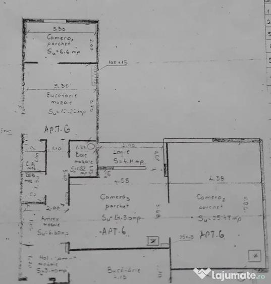 Apartament cu 3 camere decomandat în Central