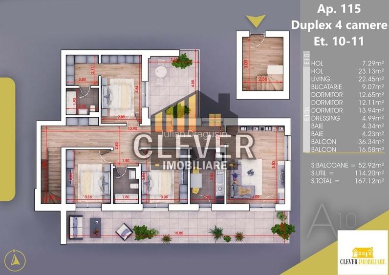 Apartament 4 Camere-Scara Interioara-Metrou Nicolae Teclu