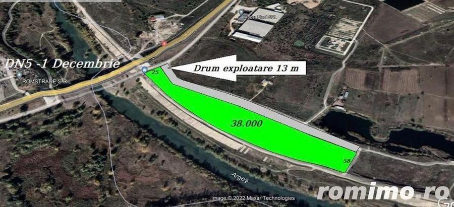 Teren intravilan 10.000 -38.000 mp industrial 1 Decembrie- DN5 stradal - 4