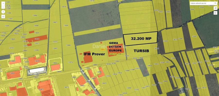 Teren intravilan 32.200 mp cu PUZ * Zona Industriala Vest Sibiu